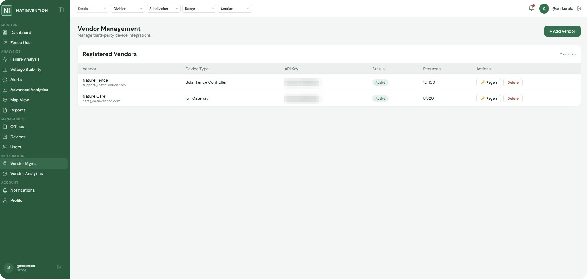 Fence Watch — Website — Management & Access screenshot 4