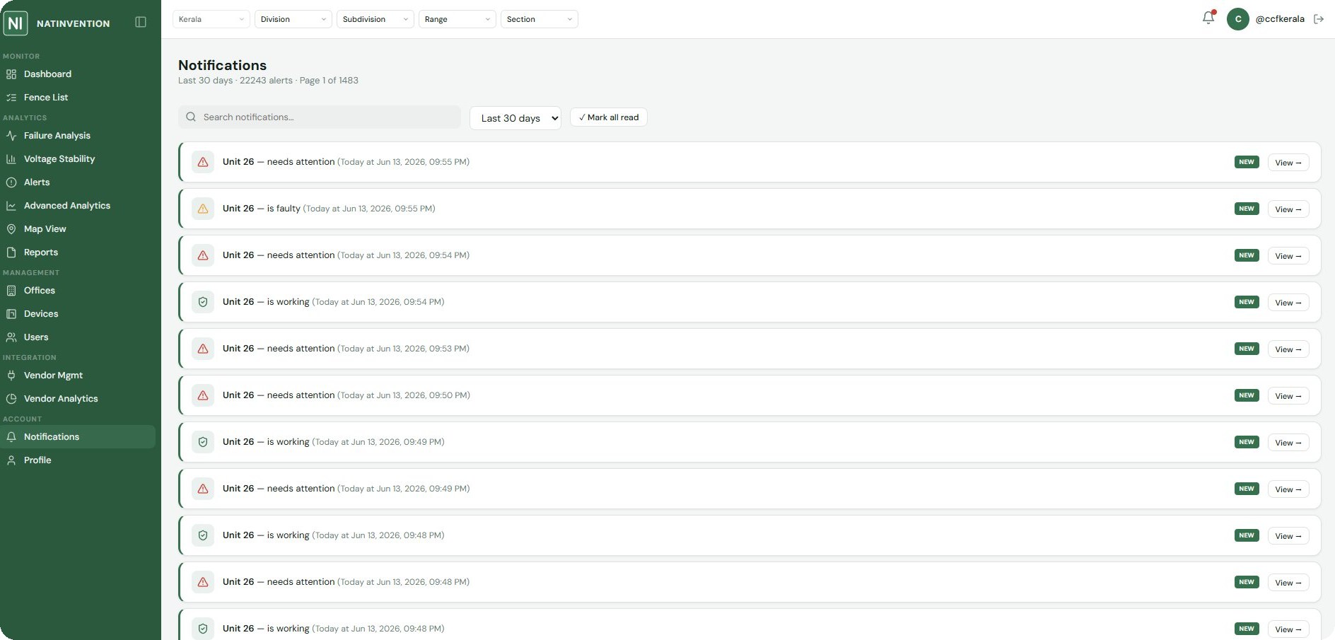 Fence Watch — Website — Management & Access screenshot 5